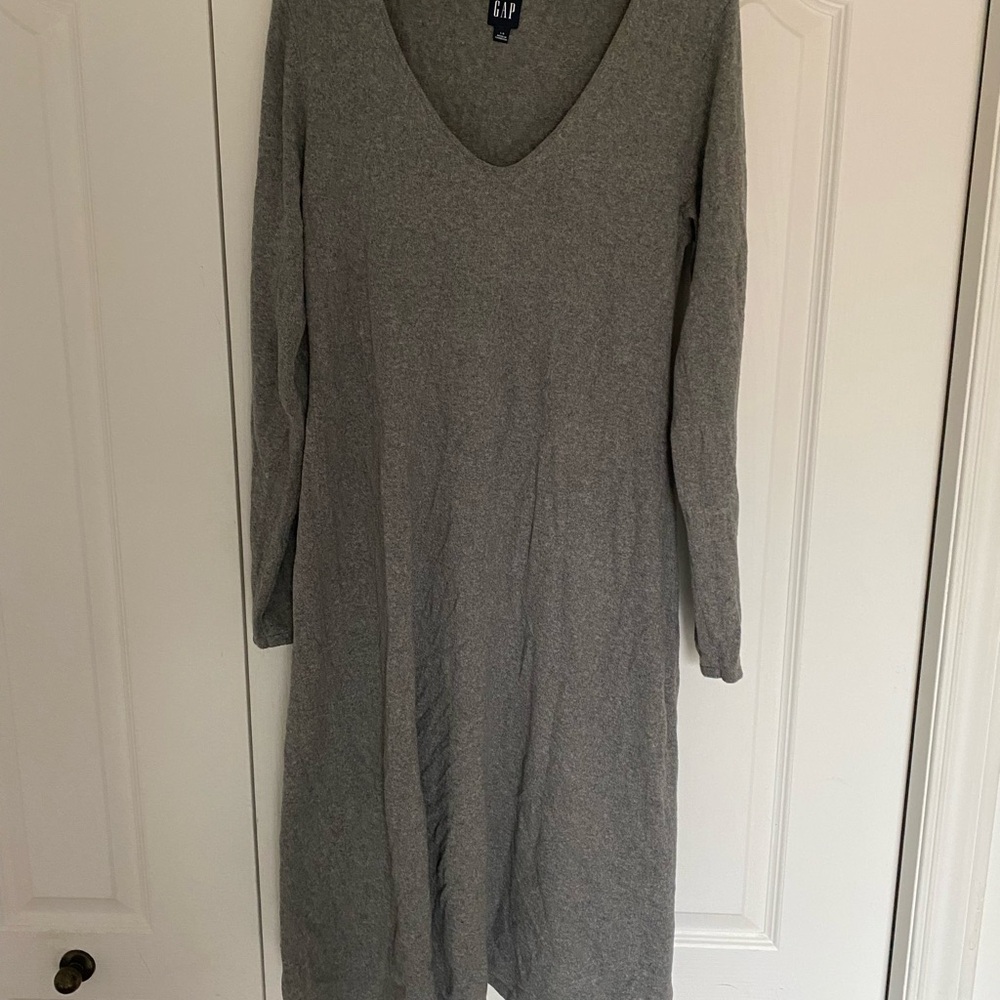 GAP Women's Gray Long Sleeve Dress